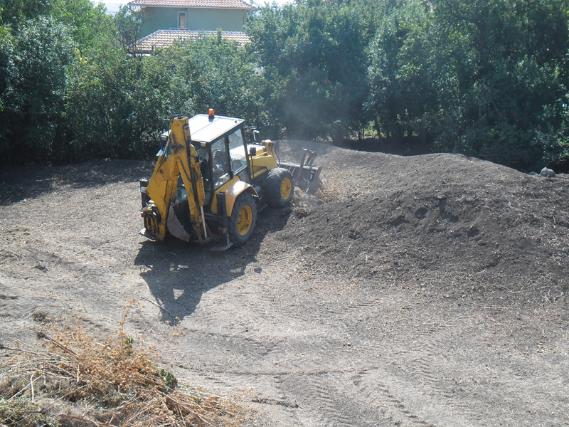 Flattening the rear garden