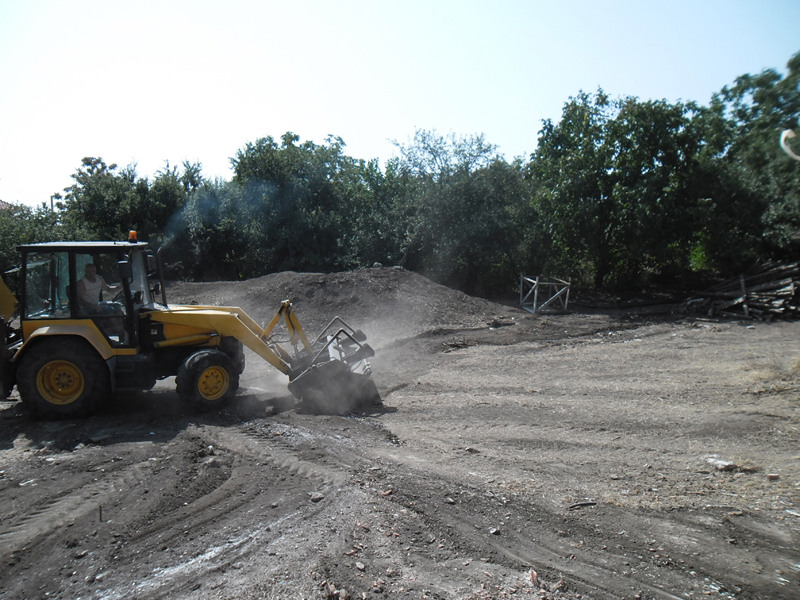 Flattening the rear garden