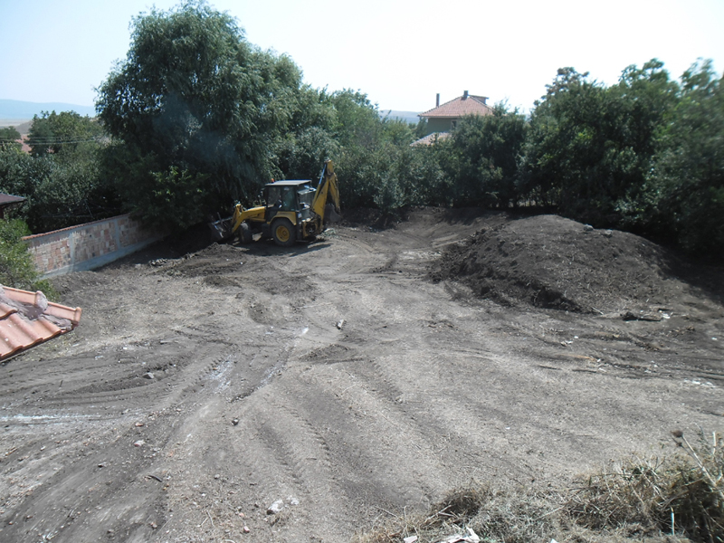 Flattening the rear garden